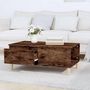 Voir la diapositive 3 : VIDAXL Table basse Chene fume 90x50x36,5 cm Bois d'ingenierie