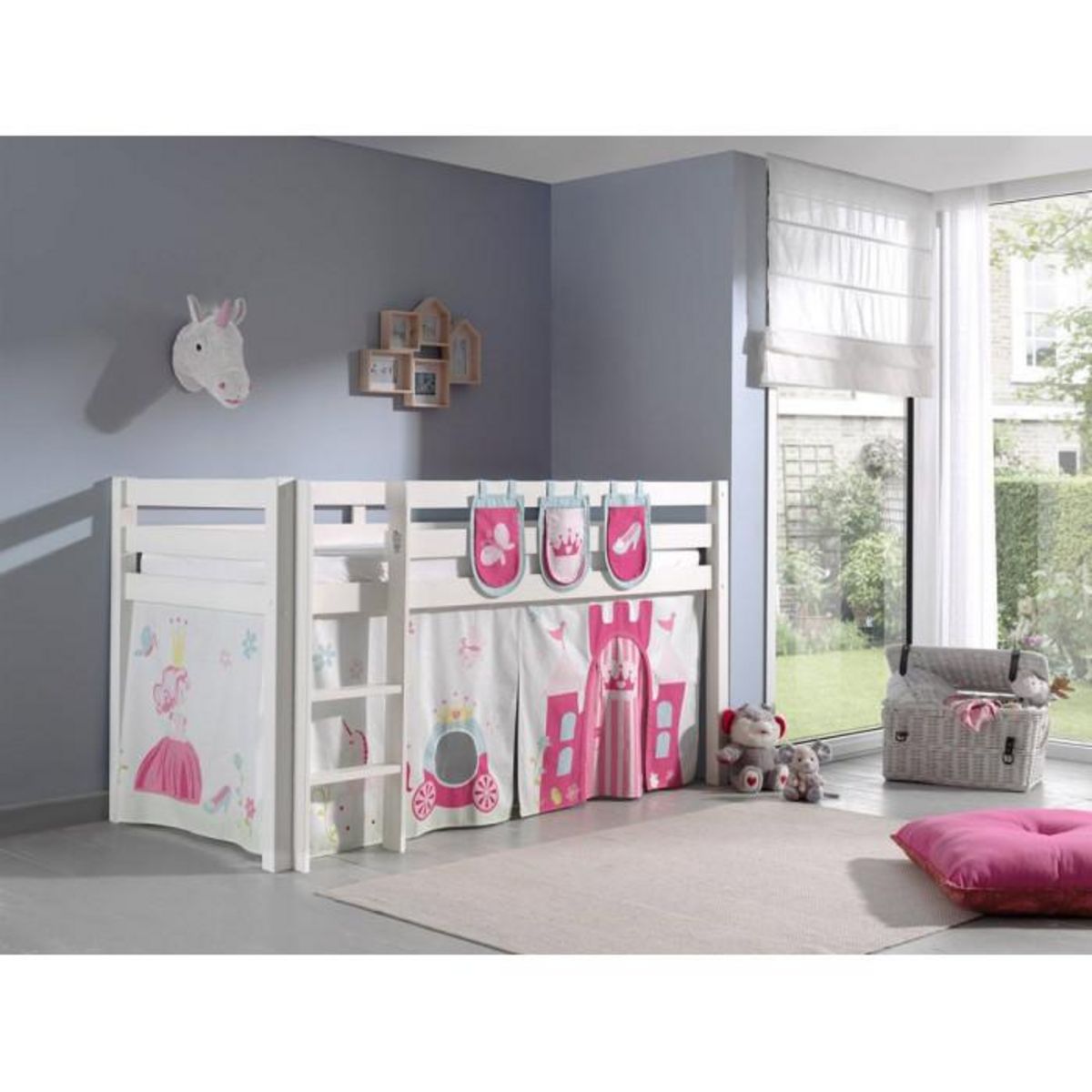 Paris Prix Pack - Lit Enfant, Tente & 3 Pochettes  Pino Princesse  Blanc