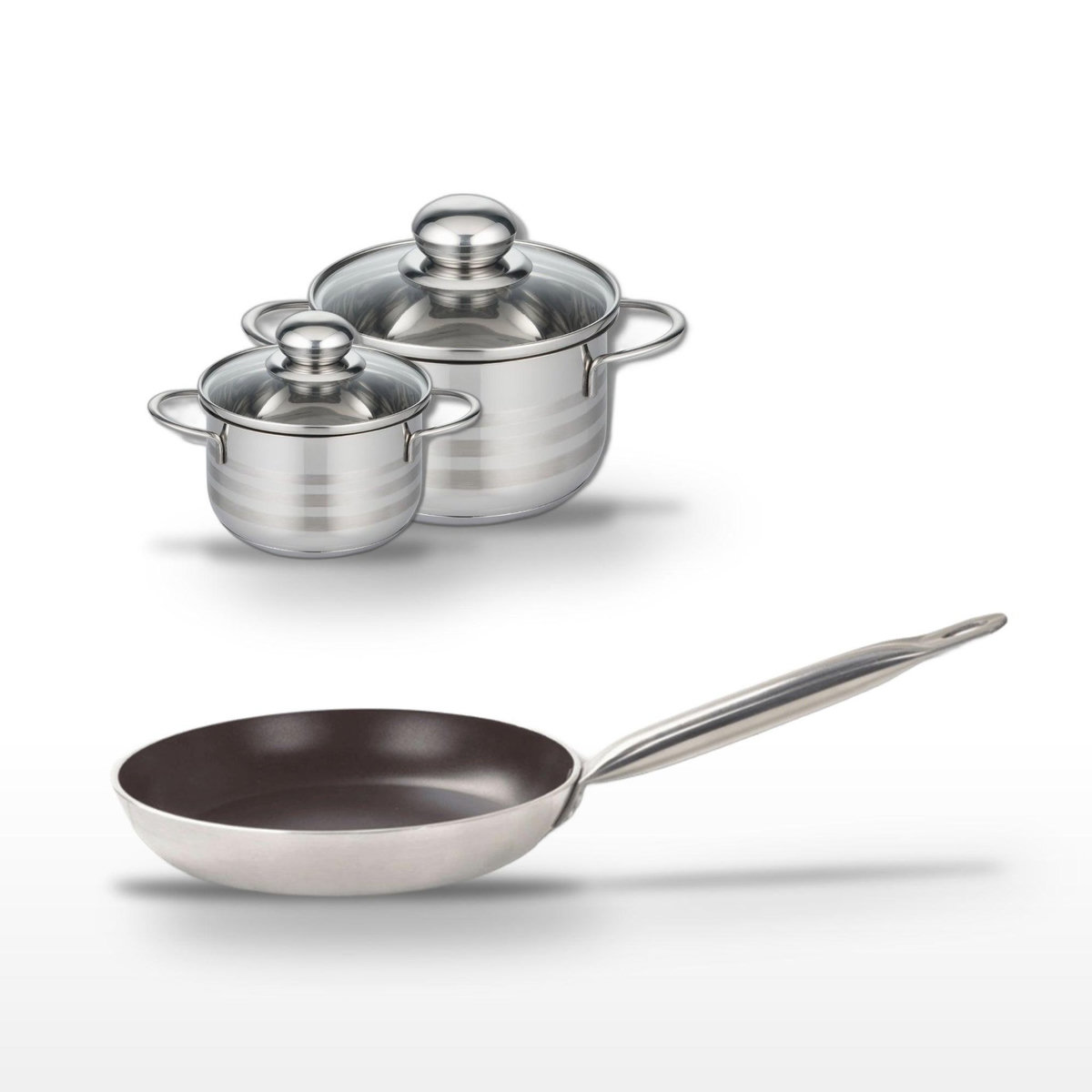 ELO Lot Poêle 32 cm céramique Elo Bistro Line & 2 Faitouts Elo Brillant