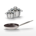 ELO Lot Poêle 32 cm céramique Elo Bistro Line & 2 Faitouts Elo Brillant