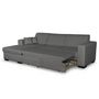 Voir la diapositive 4 : Canapé d'angle gauche convertible  4 places avec coffre tissu CARIBEA