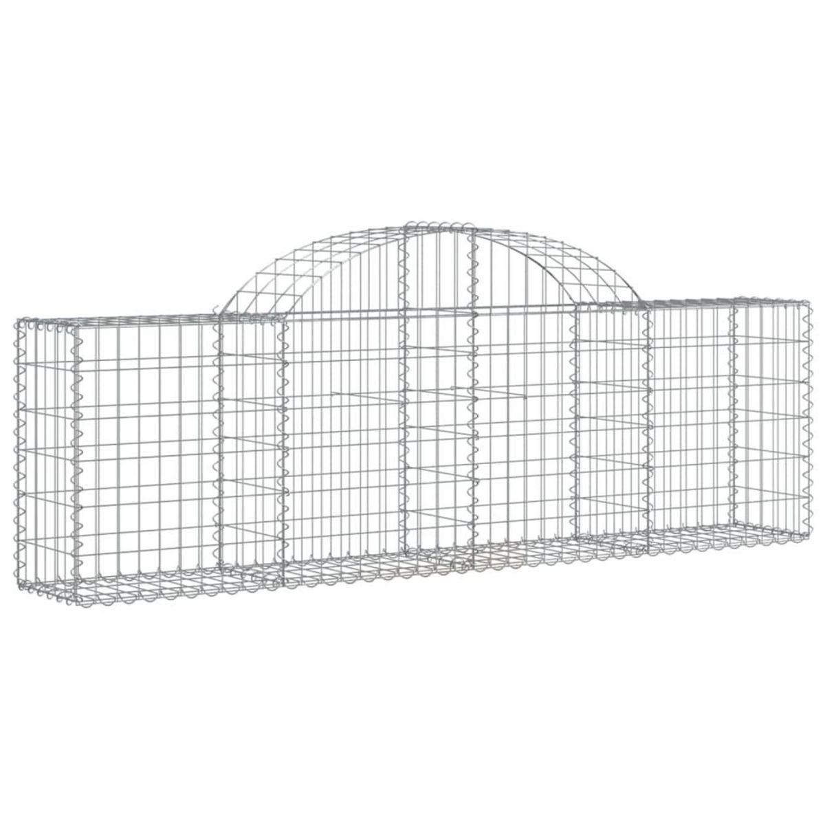 VIDAXL Paniers a gabions arques 18 pcs 200x30x60/80 cm Fer galvanise