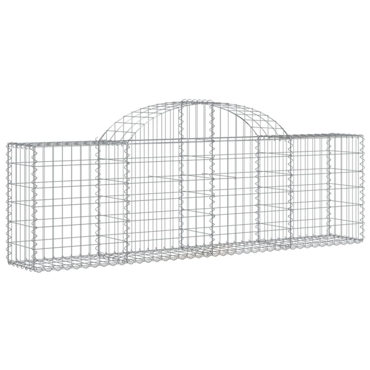 VIDAXL Paniers a gabions arques 18 pcs 200x30x60/80 cm Fer galvanise