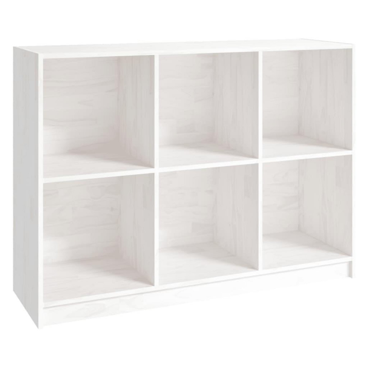 VIDAXL Bibliotheque Blanc 104x33x76 cm bois de pin massif