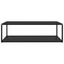 VIDAXL Table basse Noir 120x60x35 cm Verre trempe