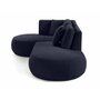 Voir la diapositive 5 : LISA DESIGN Santorini - canapé modulable d'angle gauche + pouf - 4 places - en tissu texturé