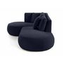 Voir la diapositive 5 : LISA DESIGN Santorini - canapé modulable d'angle gauche + pouf - 4 places - en tissu texturé