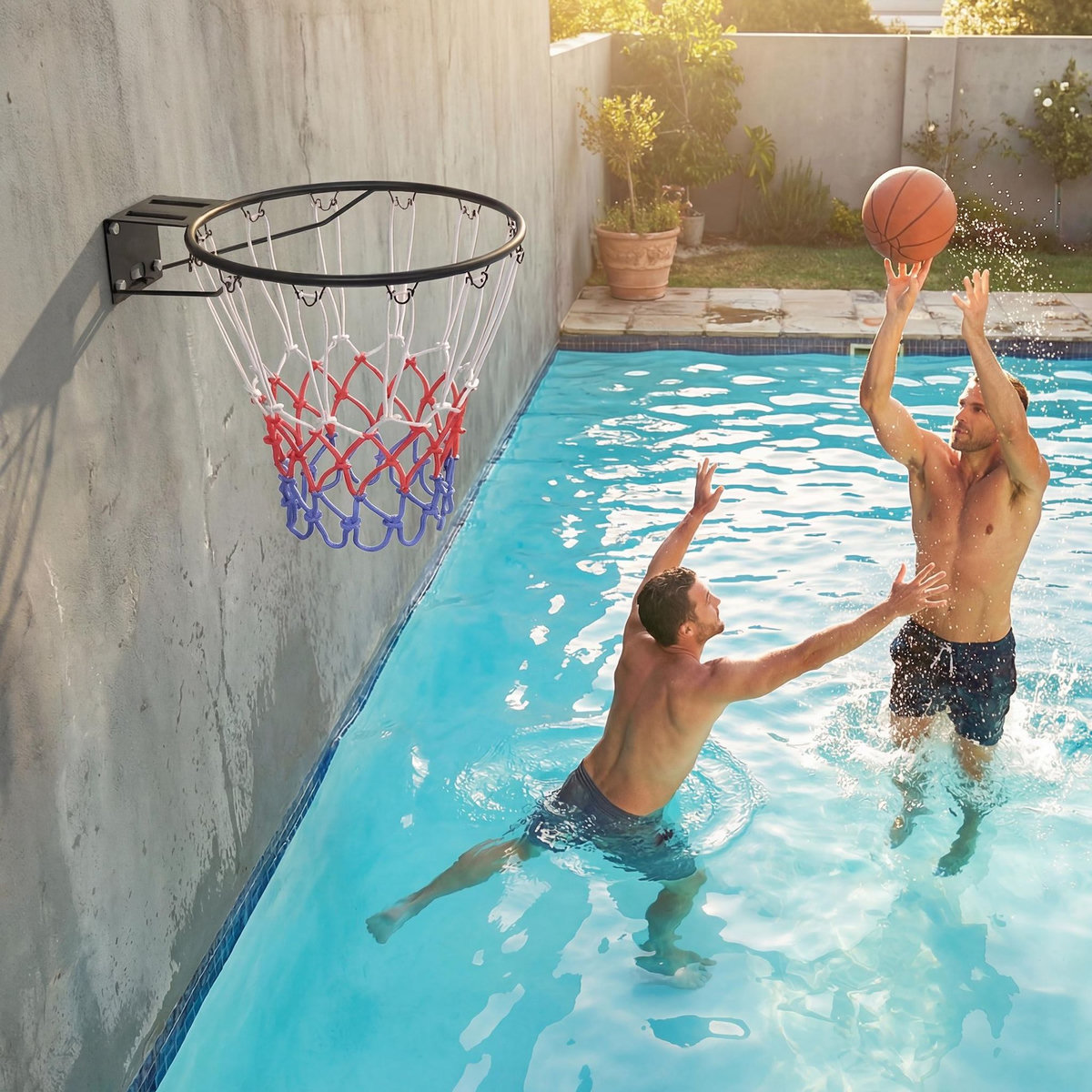 HOMCOM Arceau de basket mural 50 cm - panier de basket - acier noir
