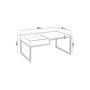 Voir la diapositive 4 : BEST MOBILIER Tim - table basse - effet bois et métal noir - 105 cm - style industriel
