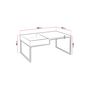 Voir la diapositive 4 : BEST MOBILIER Tim - table basse - effet bois et métal noir - 105 cm - style industriel