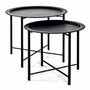 Voir la diapositive 1 : Paris Prix Lot de 2 Tables d'Appoint Design  Gabin  62cm Noir