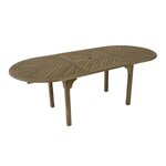 Proloisirs Table ovale extensible - DURBAN - Acacia FSC 100% - Allonge papillon - 160/220 x 100 cm