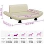 Voir la diapositive 6 : VIDAXL Lit pour chien creme 70x45x28 cm similicuir
