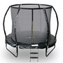 Voir la diapositive 1 : JUMP4FUN Trampoline 8Ft ø244cm noire avec Echelle, Protection et Filet de sécurité