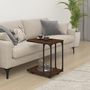 Voir la diapositive 3 : VIDAXL Table d'appoint a roues Chene marron 50x35x55,5 cm