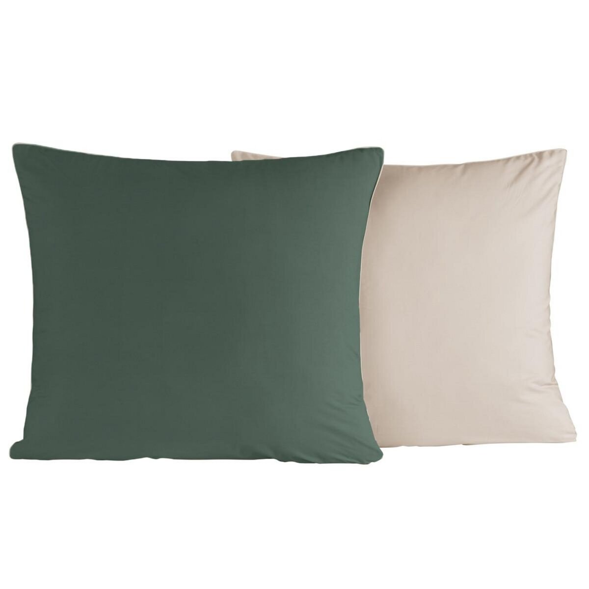 Sensei Maison Lot de 2 taies d'oreiller bicolores en percale coton DOZMARY