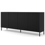 Voir la diapositive 1 : BEST MOBILIER Lara - buffet bas - pieds noirs - 200 cm