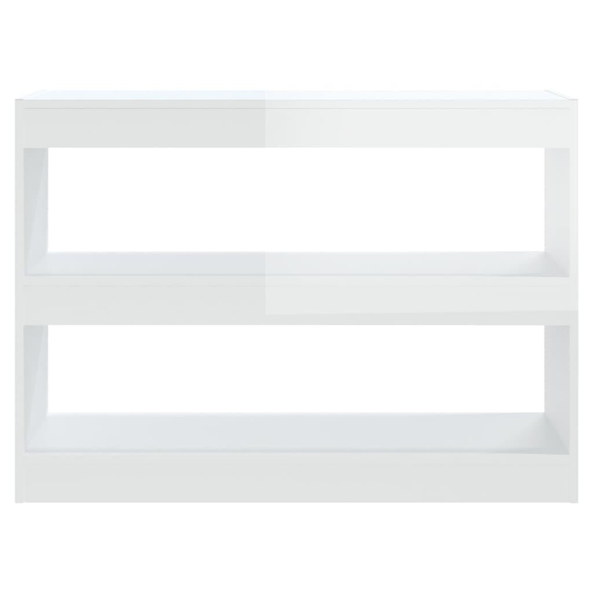 Voir la diapositive 3 : VIDAXL Bibliotheque/Separateur de piece Blanc brillant 100x30x72 cm