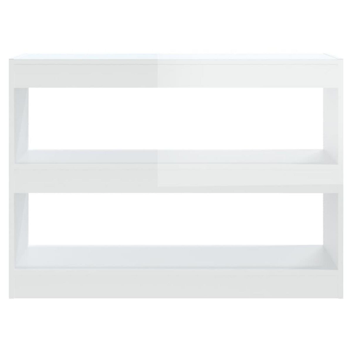 VIDAXL Bibliotheque/Separateur de piece Blanc brillant 100x30x72 cm