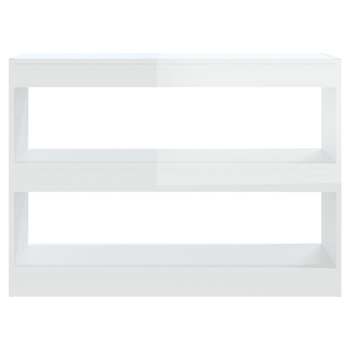 VIDAXL Bibliotheque/Separateur de piece Blanc brillant 100x30x72 cm