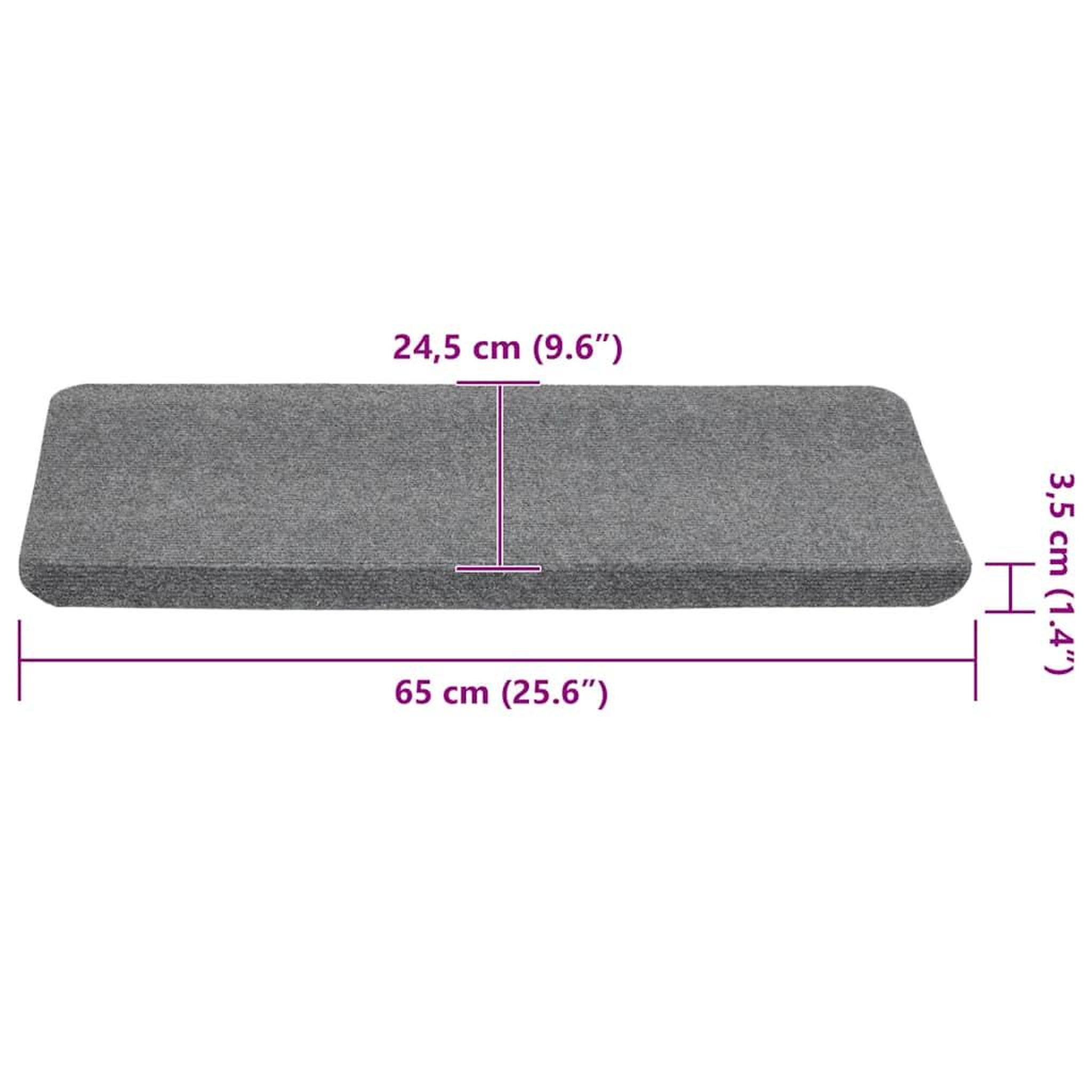 Voir la diapositive 6 : VIDAXL Tapis d'escalier auto-adhesifs 30 pcs gris 65x24,5x3,5 cm