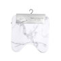 Voir la diapositive 2 : Paris Prix Tapis Contour WC  Effet Marbre  45x45cm Blanc
