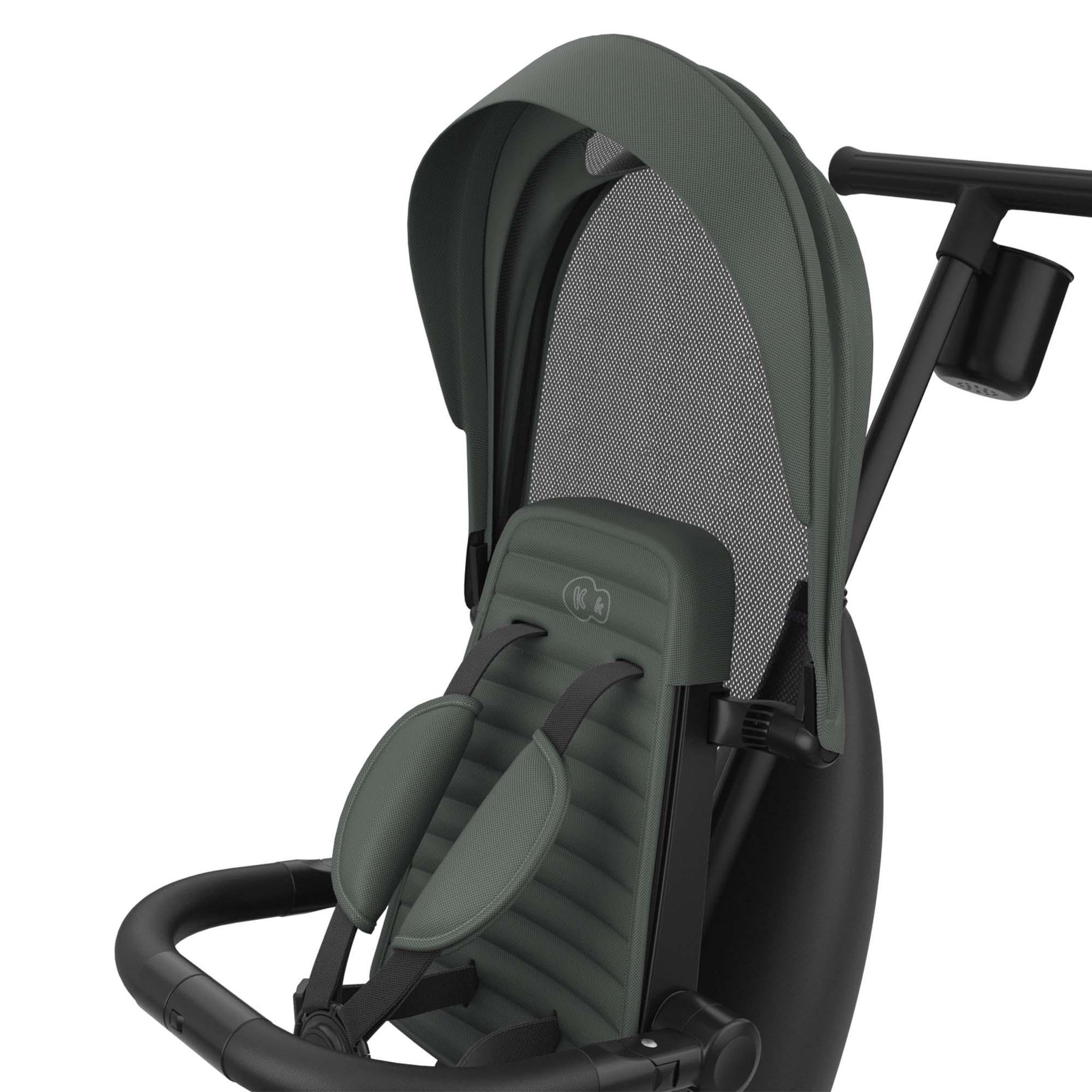 Voir la diapositive 4 : KINDERKRAFT Tricycle Kinderkraft JAZZ 3 pliant 6-en-1, siège pivotant, position semi-allongée, mode draisienne, capote UPF50+, Vert
