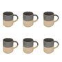 Voir la diapositive 1 : SECRET DE GOURMET Lot de 6 Mugs en Faïence  Kate  20cl Gris