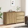 Voir la diapositive 3 : VIDAXL Buffet 2 pcs chene artisanal bois d'ingenierie