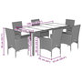 Voir la diapositive 6 : VIDAXL Ensemble a manger de jardin et coussins 7pcs noir rotin acacia