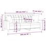 Voir la diapositive 6 : VIDAXL Canape 3 places avec oreillers decoratifs gris 180cm similicuir