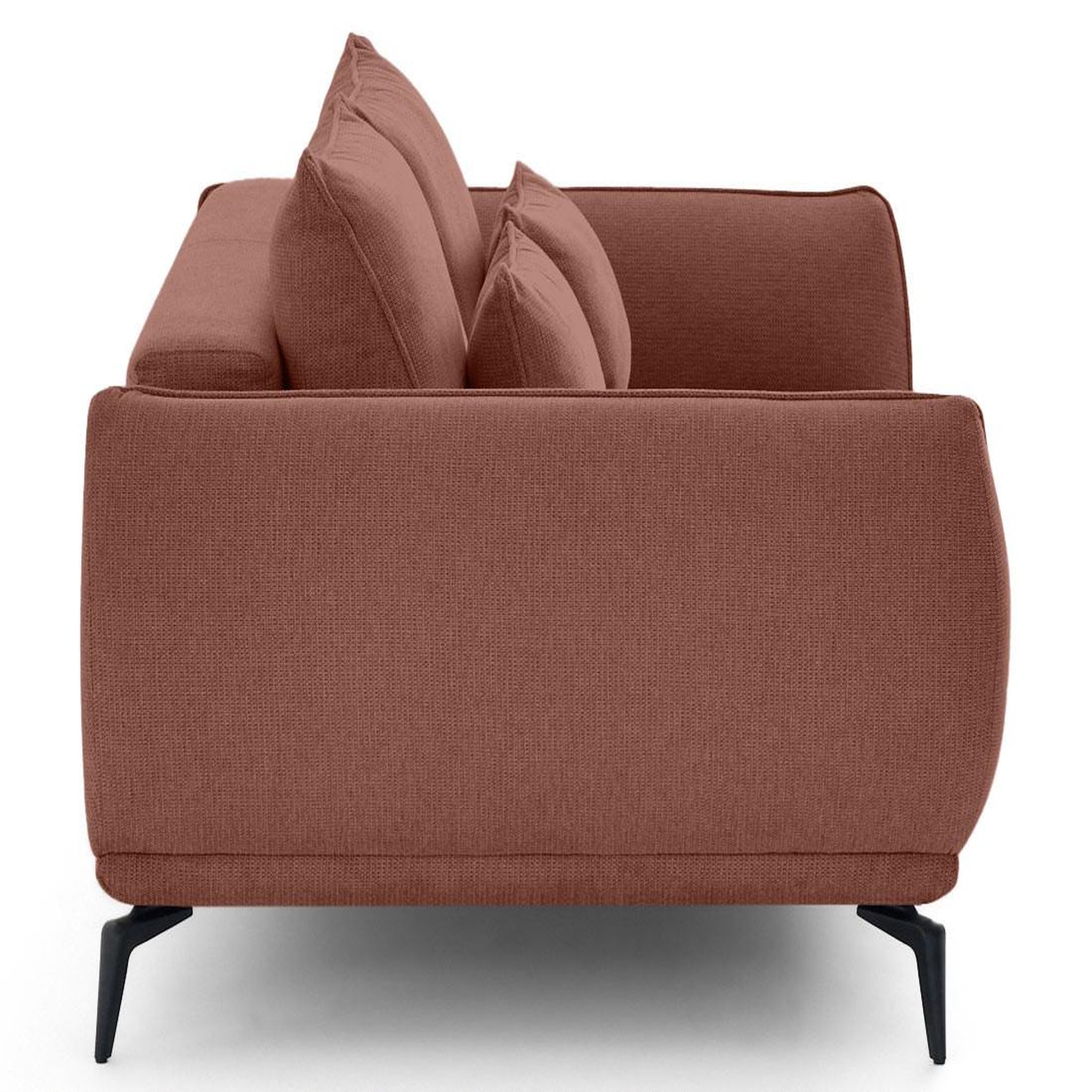 Voir la diapositive 4 : LISA DESIGN Arica - canapé droit 2 places en tissu texturé