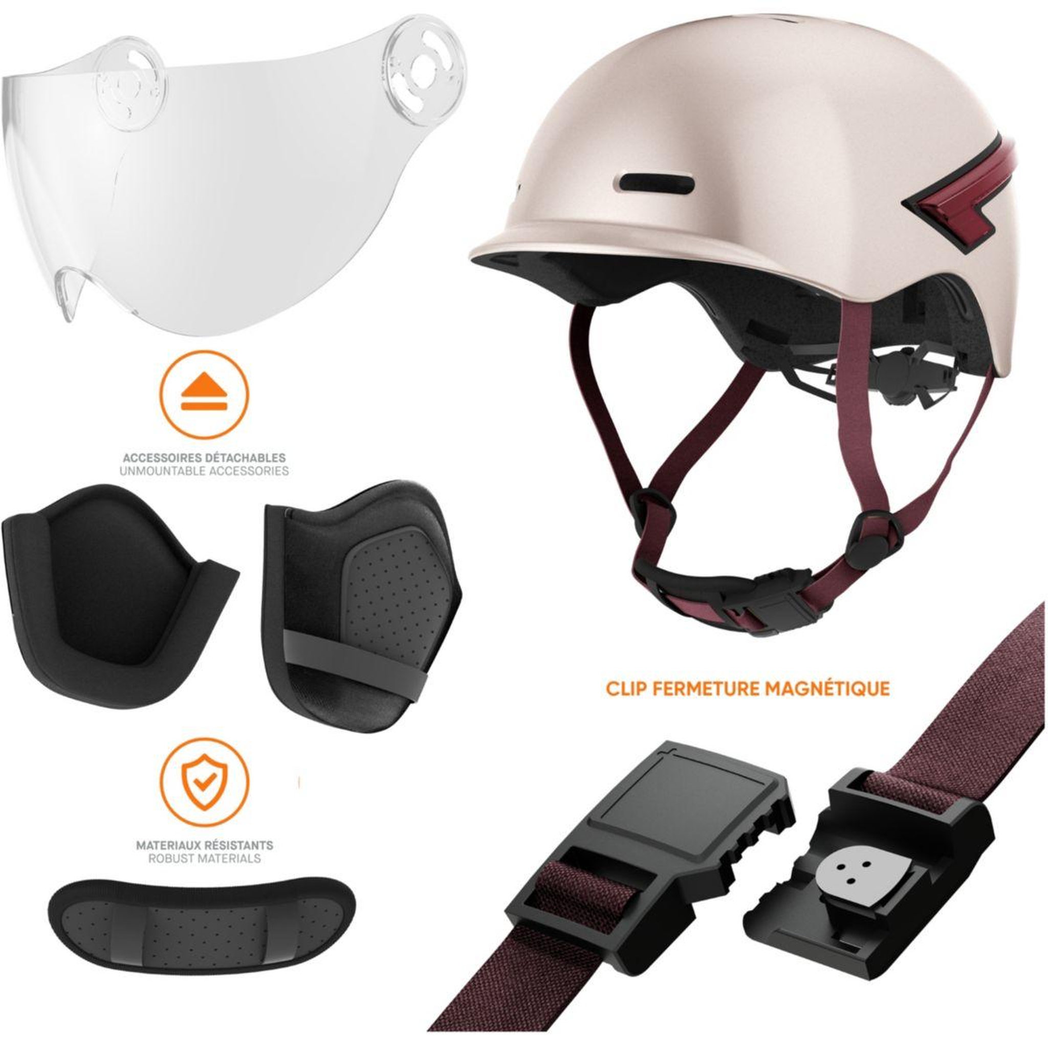 Voir la diapositive 5 : CASR Casque Led Glow rose taille M