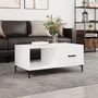 Voir la diapositive 1 : VIDAXL Table basse blanc 90x50x40 cm bois d'ingenierie