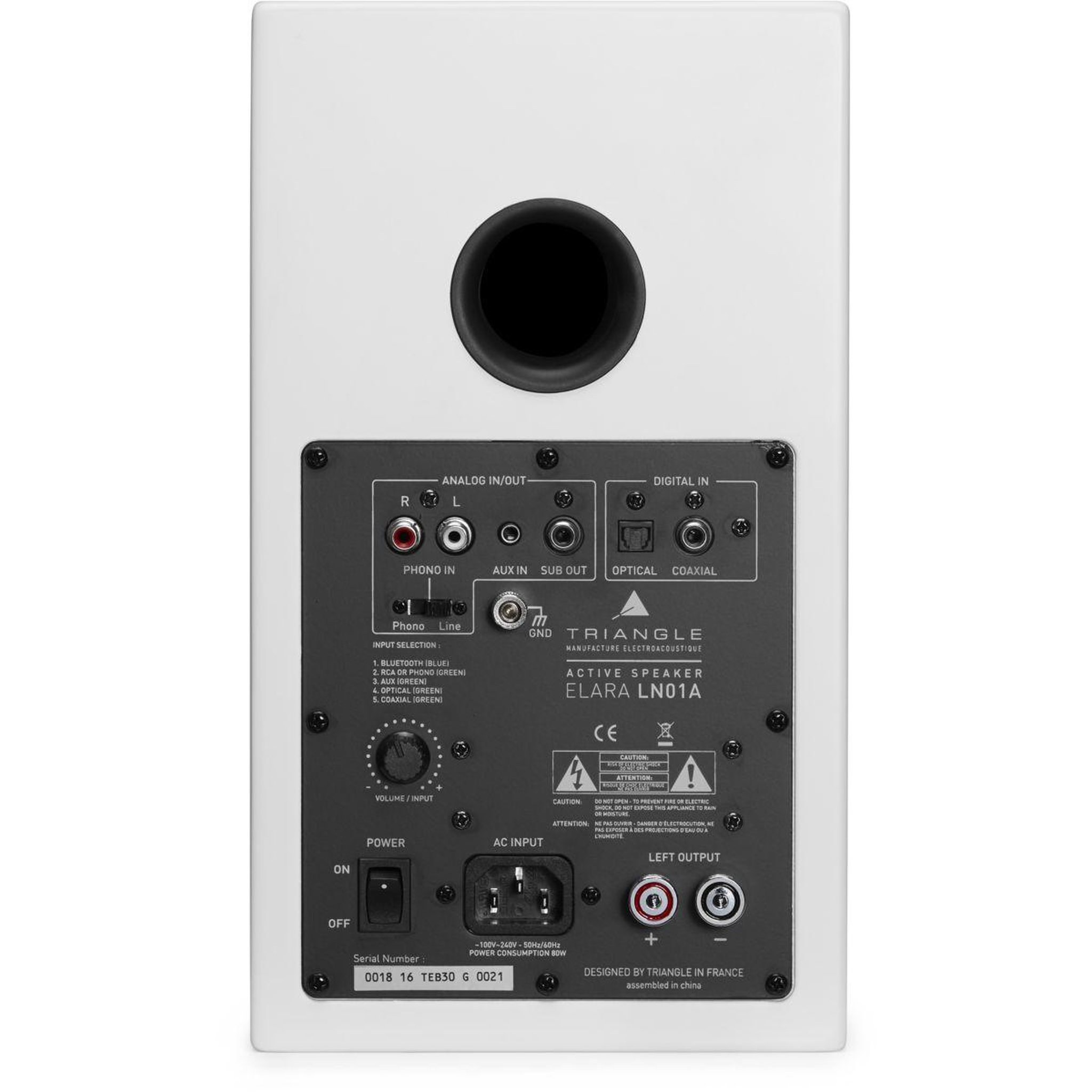 Voir la diapositive 5 : Triangle Enceinte bibliothèque active ln01a elara blanc mat x2