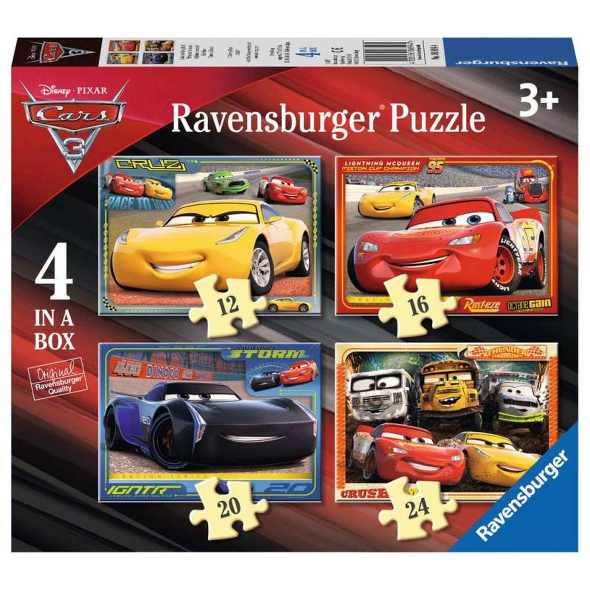 RAVENSBURGER RAVENSBURGER Disney Cars 3 Puzzle, 4in1