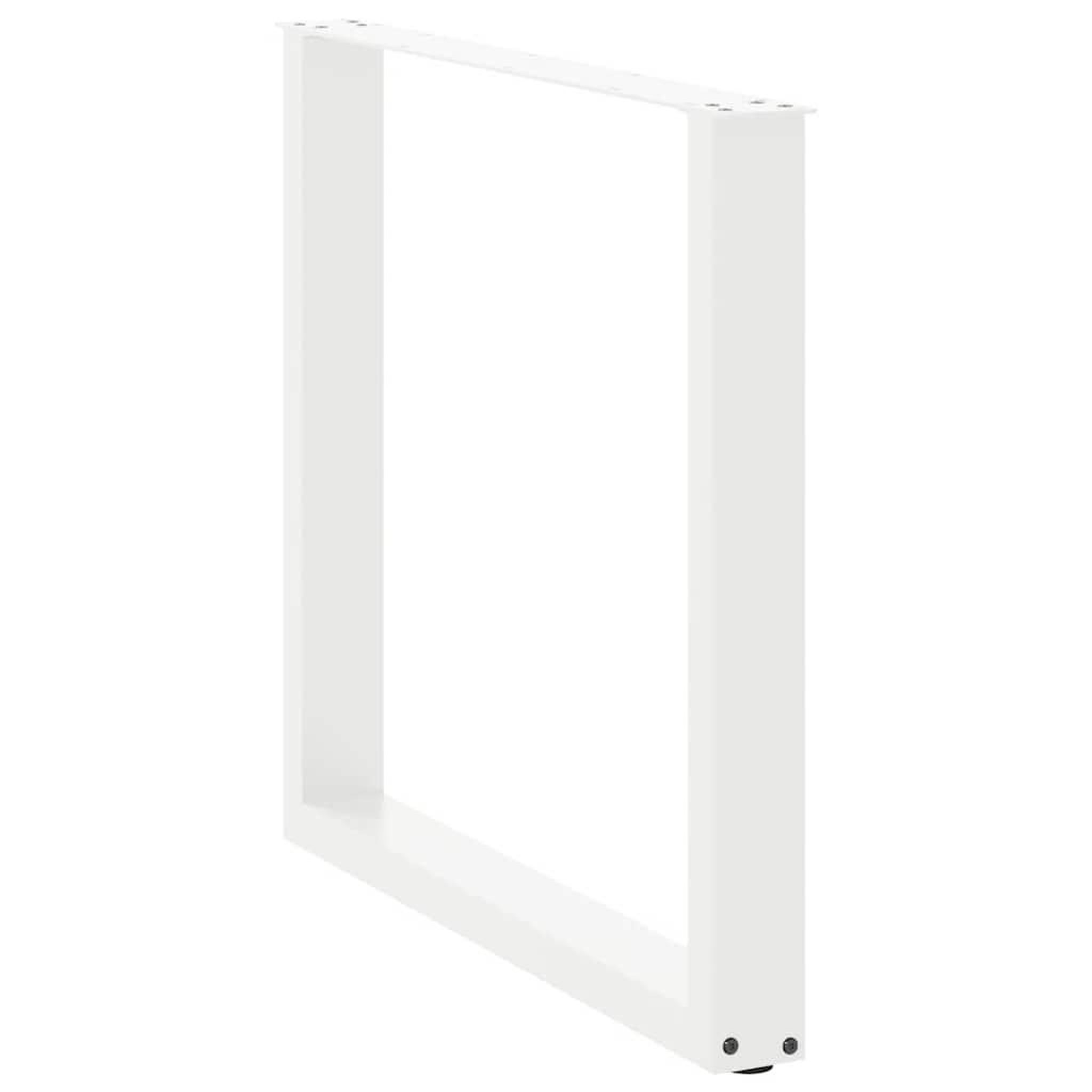 Voir la diapositive 4 : VIDAXL Pieds de table basse forme de U 3 pcs blanc 80x(72-73) cm acier