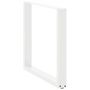 Voir la diapositive 4 : VIDAXL Pieds de table basse forme de U 3 pcs blanc 80x(72-73) cm acier