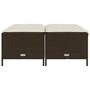 Voir la diapositive 3 : VIDAXL Tabourets de jardin avec coussins lot de 4 marron poly rotin