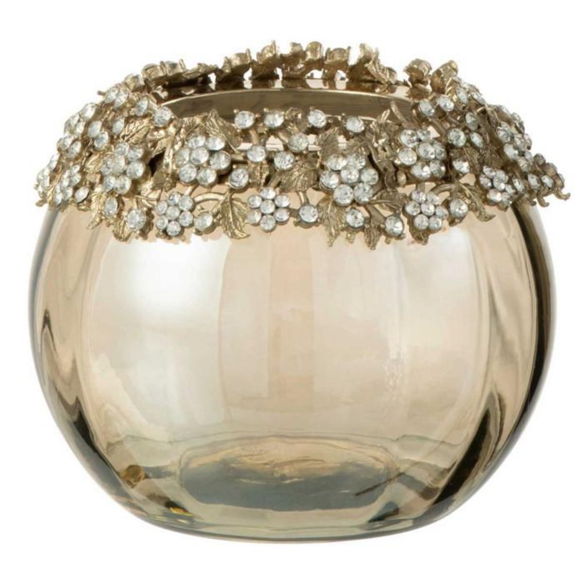 Paris Prix Photophore en Verre Design  Vallee  10cm Bronze