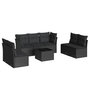 Voir la diapositive 2 : VIDAXL Salon de jardin 8 pcs avec coussins noir resine tressee