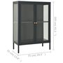 Voir la diapositive 6 : VIDAXL Buffet Anthracite 75x35x105 cm Acier et verre