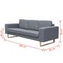 Voir la diapositive 4 : VIDAXL Canape avec 3 places tissu gris clair