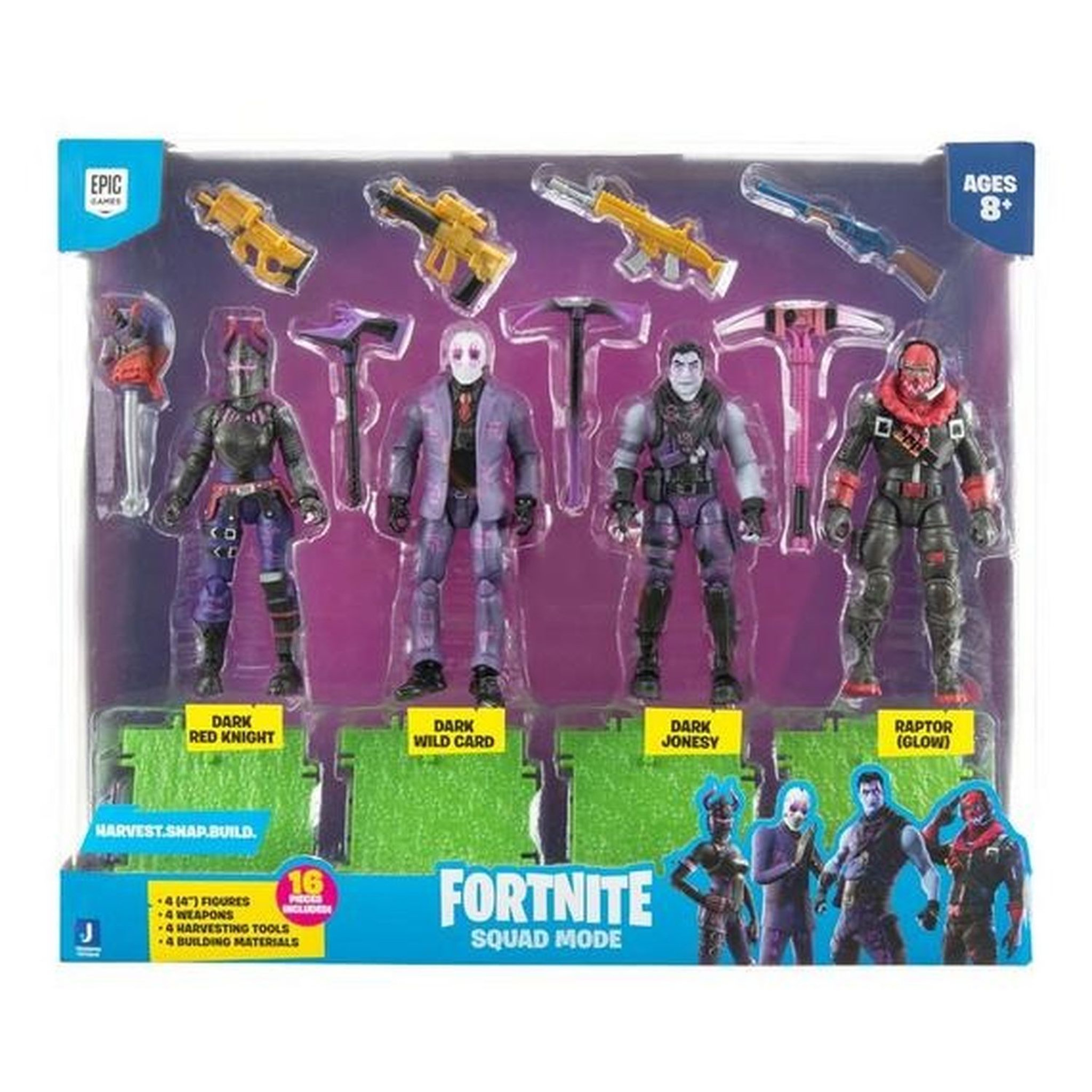 Voir la diapositive 2 : Fortnite - Pack de 4 figurines Squad Mode Dark Legends Saison 5