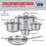 Voir la diapositive 2 : ELO Set de 1 Poêle de cuisson 32 cm et 4 faitouts 12, 14, 20 et 26 cm Elo Profi Citrin