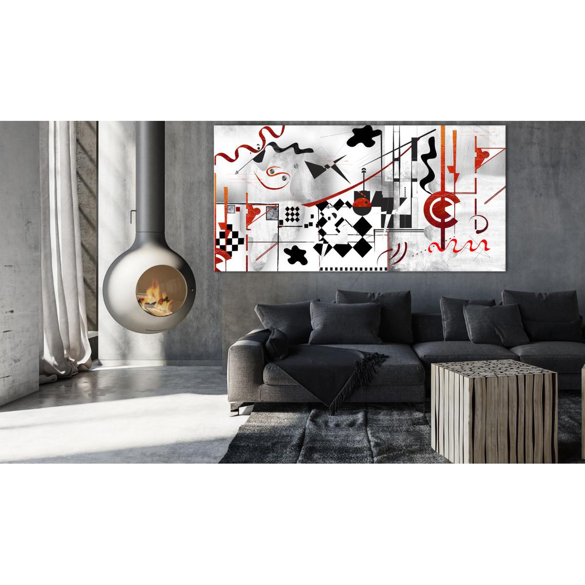 Voir la diapositive 2 : Paris Prix Tableau imprimé  maze wide  60x120cm