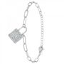 Voir la diapositive 1 : SC CRYSTAL Bracelet cadenas par SC Crystal orné de Cristaux scintillants