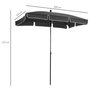 Voir la diapositive 3 : OUTSUNNY Parasol rectangulaire inclinable alu acier polyester haute densité diamètre 2 m gris