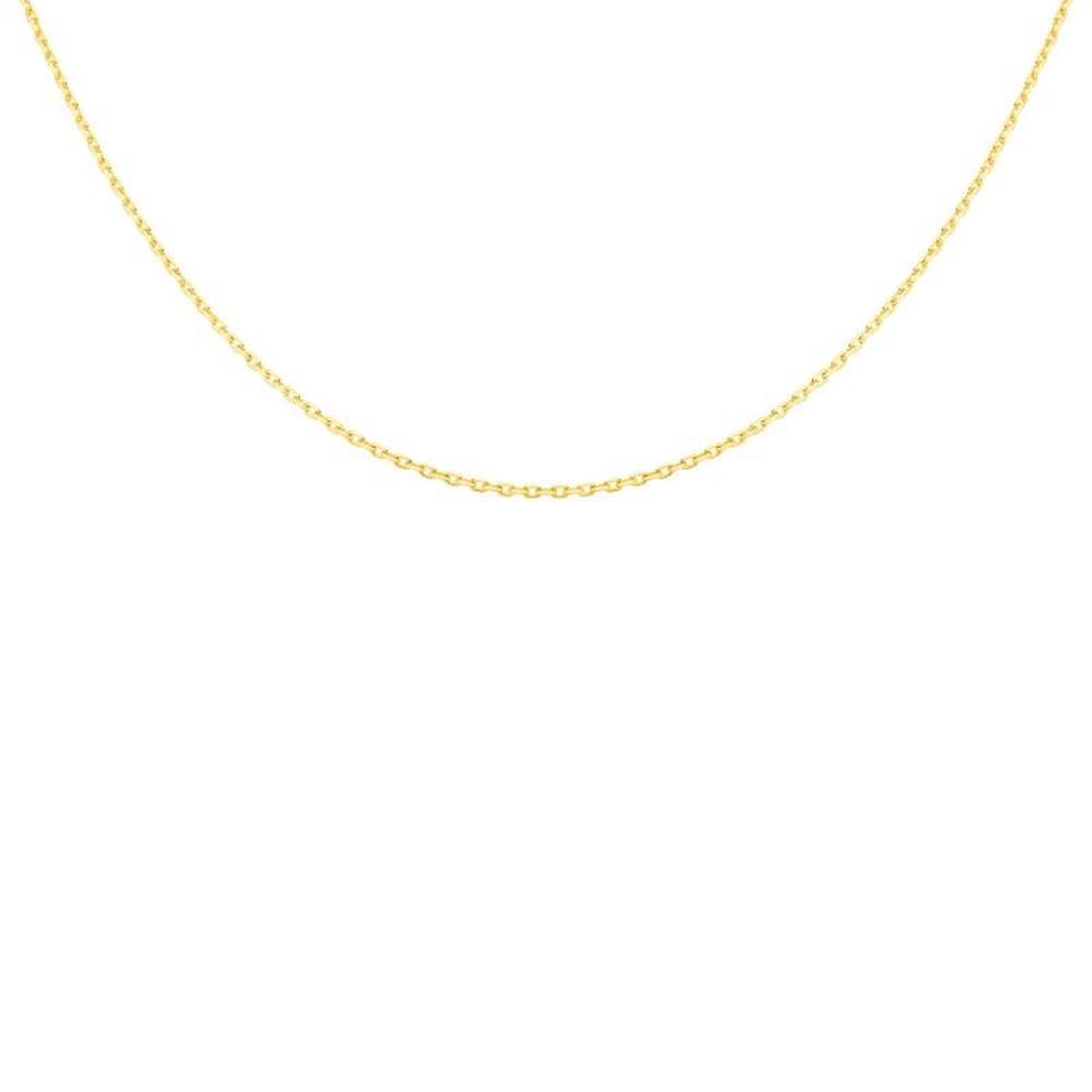L'ATELIER D'AZUR Collier Chaine Or 18 Carats 750/000 Jaune Forçat Diamantée - Homme ou Femme