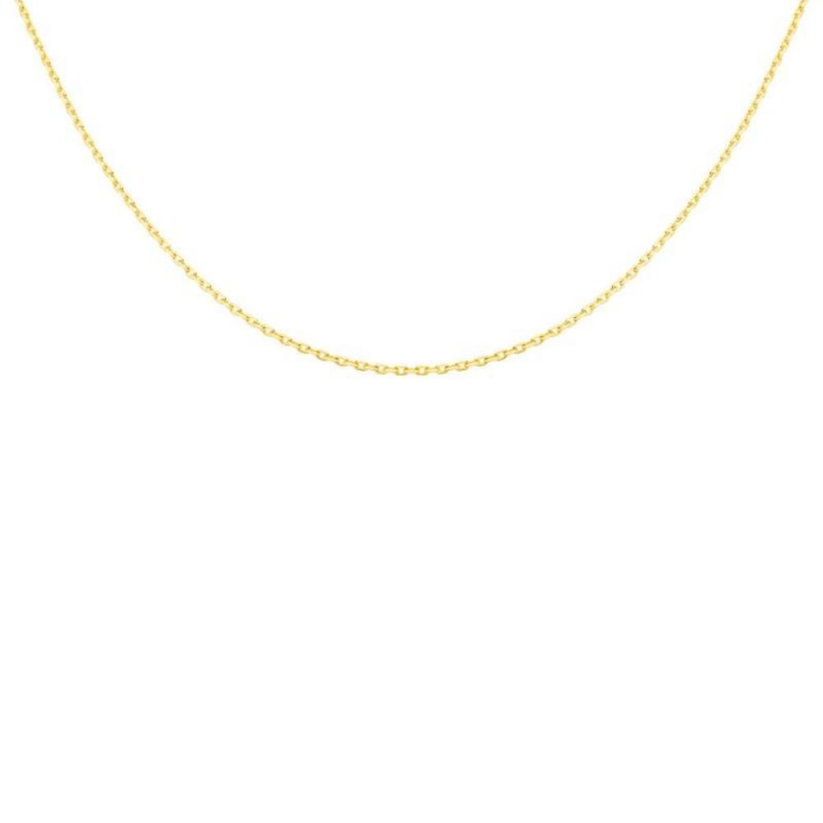 L'ATELIER D'AZUR Collier Chaine Or 18 Carats 750/000 Jaune Forçat Diamantée - Homme ou Femme
